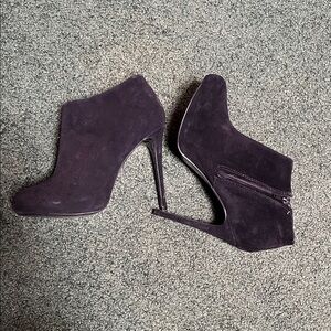 Steve Madden Black Suede Stiletto Ankle Booties